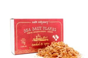 Rūkyti ir aštrūs jūros druskos dribsniai, 75 g.