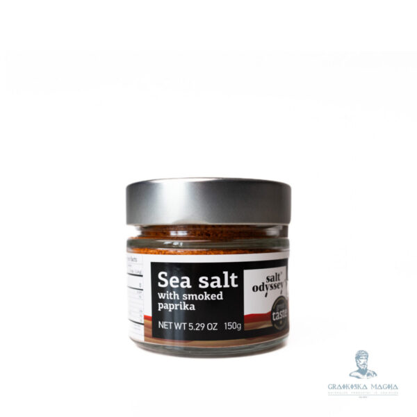 Smulki jūros druska su rūkyta paprika, 150 g.