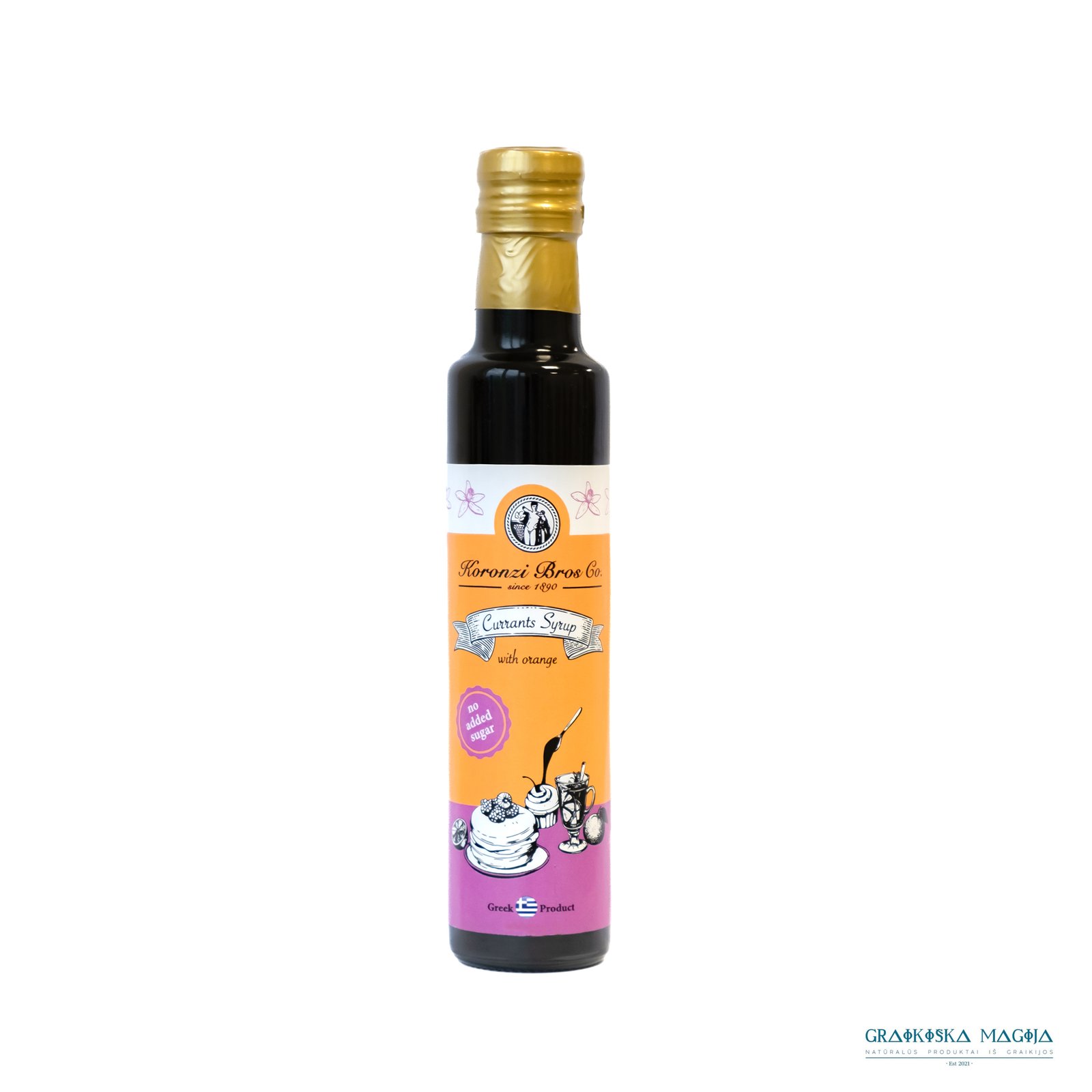 razinu sirupas su apelsinais, 250ml