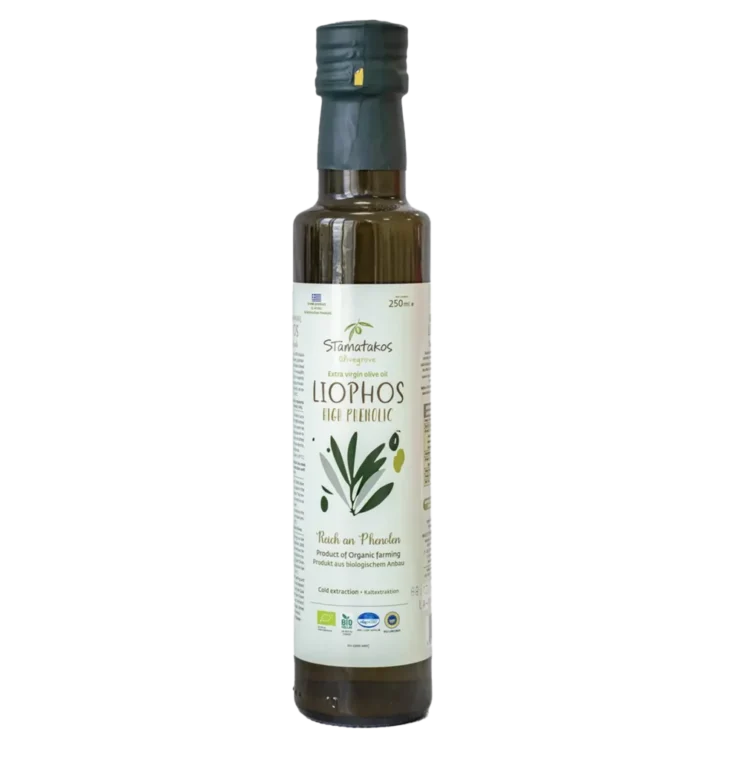 Ekologiškas alyvuogių aliejus Liophos High Phenolic, 250 ml.