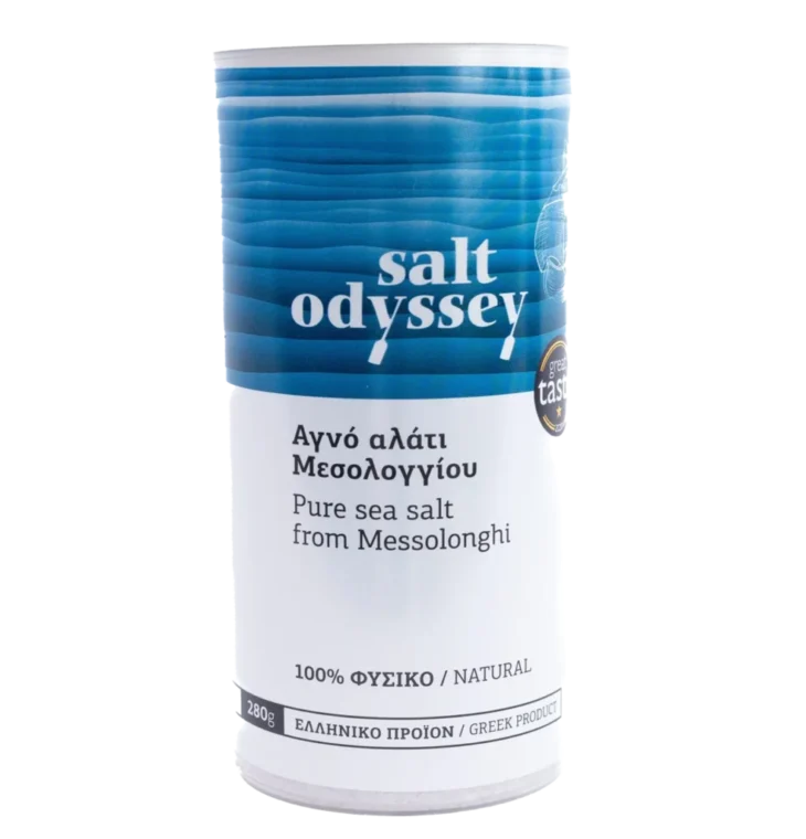 Gryna jūros druska iš Graikijos purtyklėje, 280 g.