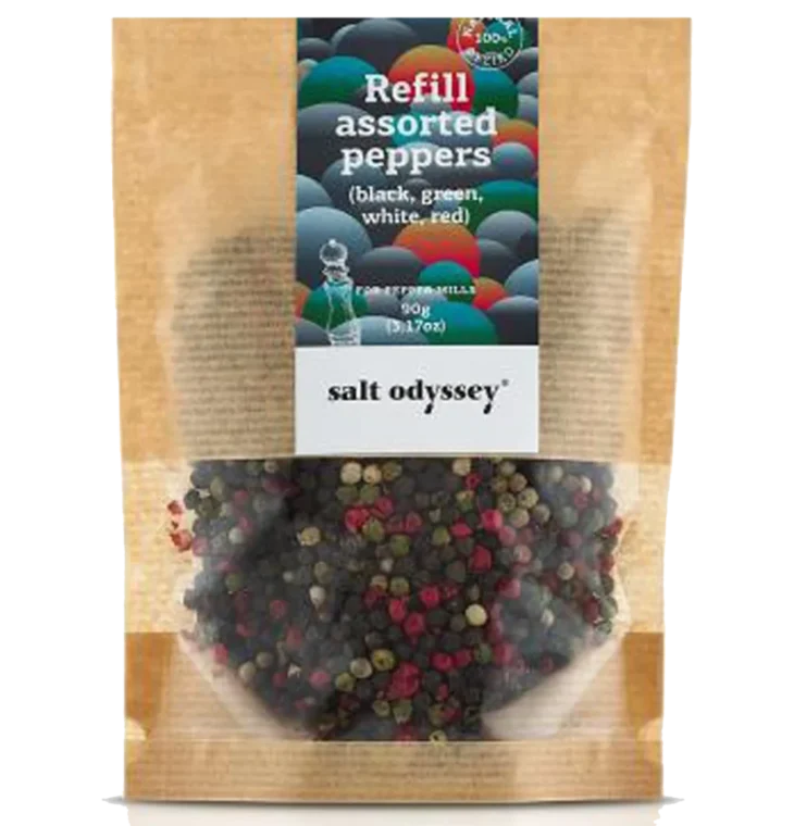 Pipirų asorti papildymas, 80 g. (malūnams)