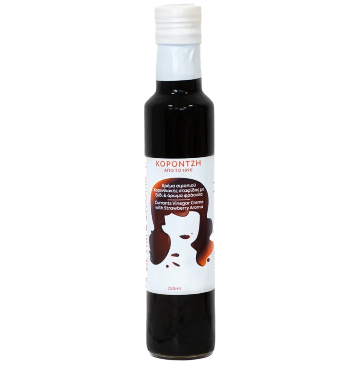 Razinų acto kremas su braškių aromatu, 250 ml.