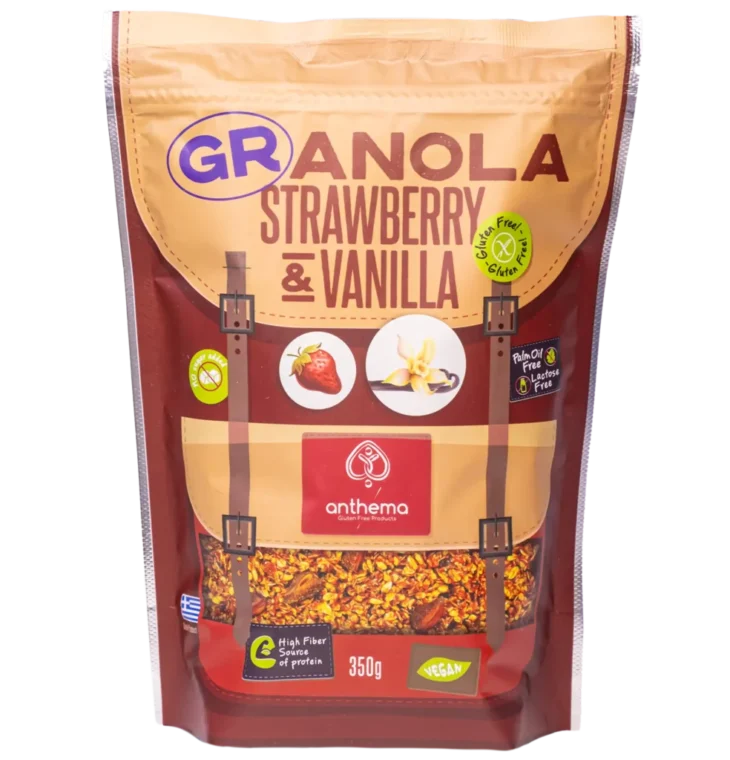 Granola su braškėmis ir vanile, 350 g