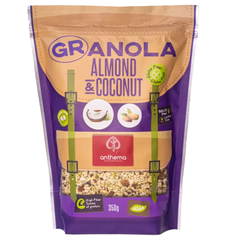 Granola su migdolais ir kokosu, 350 g