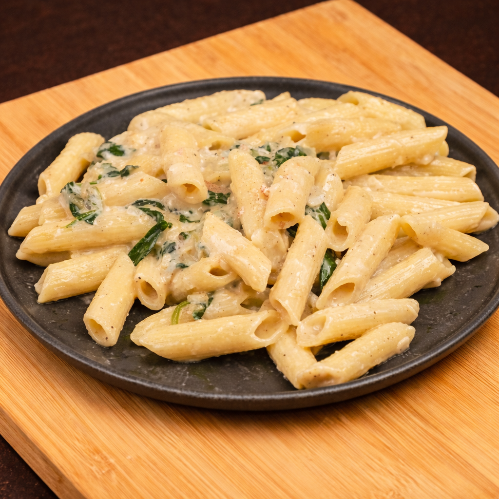 makaronai su spinatais makaronai su spinatais