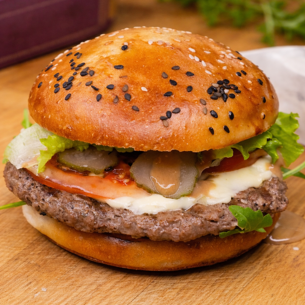 mesainis Mėsainis su sūrio padažu