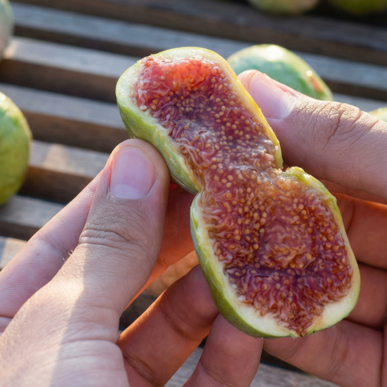 Figų rinkimas rankomis