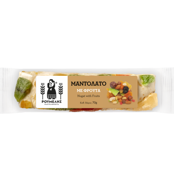 Nuga su džiovintais vaisiais, 70 g