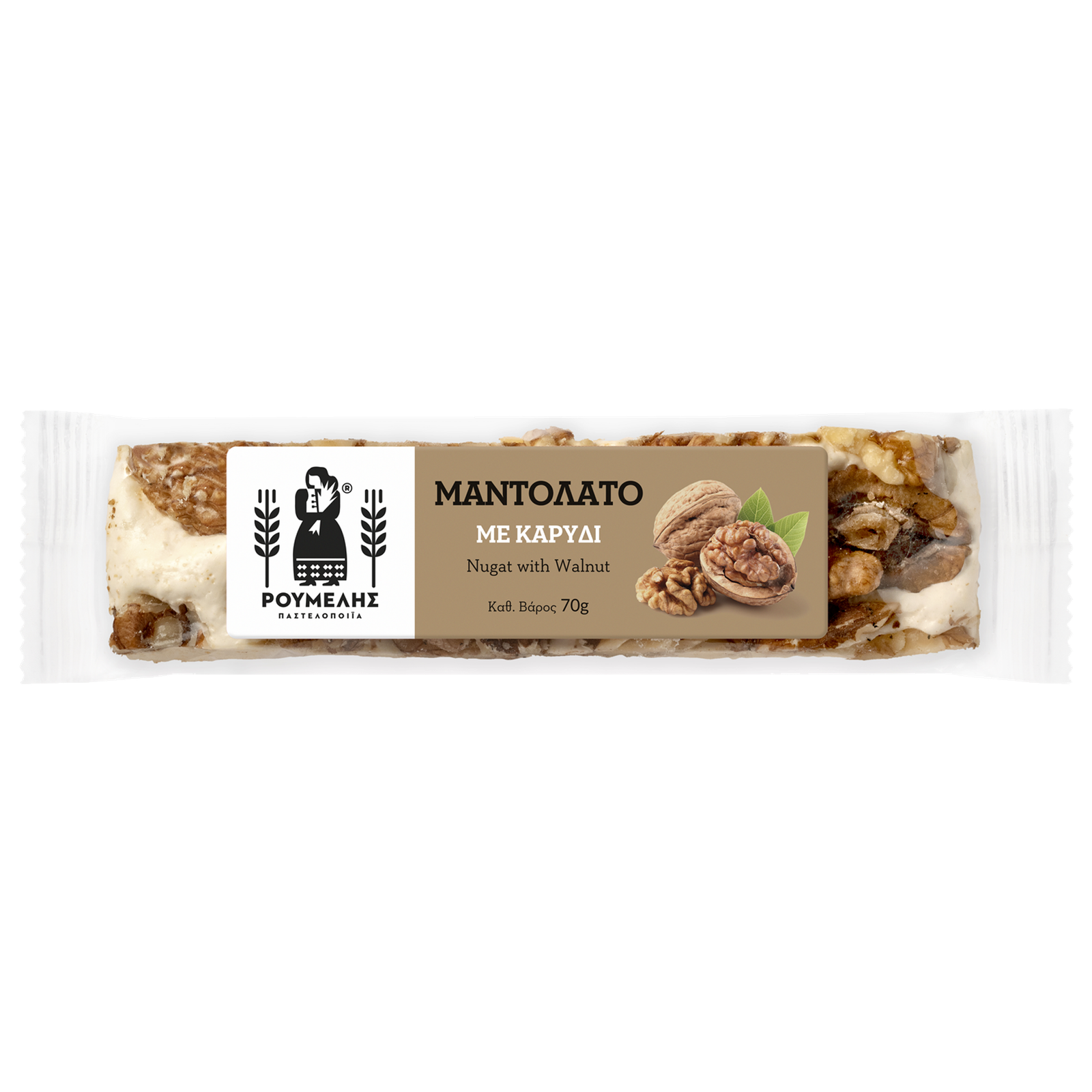 nuga su graikiniais riešutais, 70 g