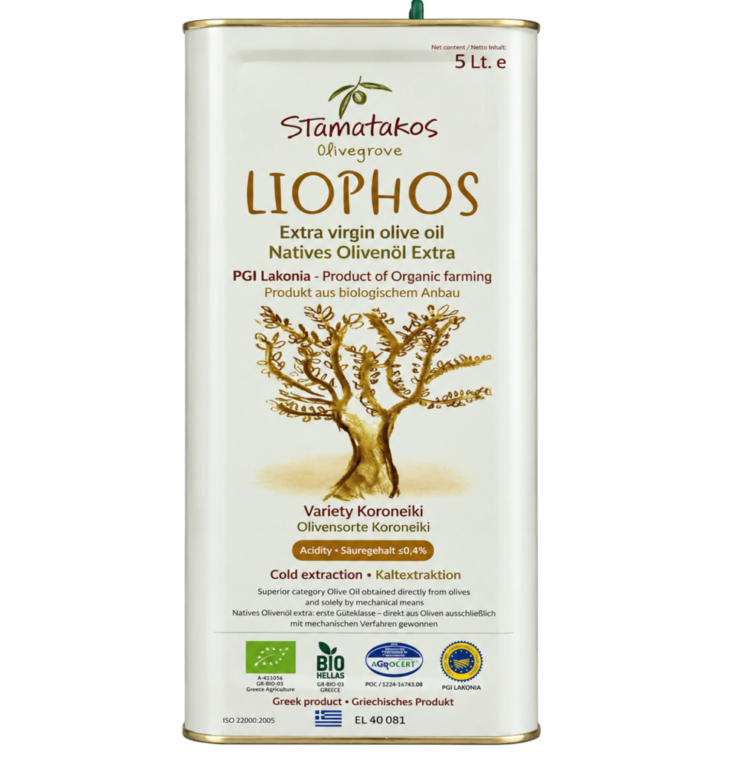 Ekologiškas alyvuogių aliejus „Liophos Natives Olivenol Extra“, 5 l