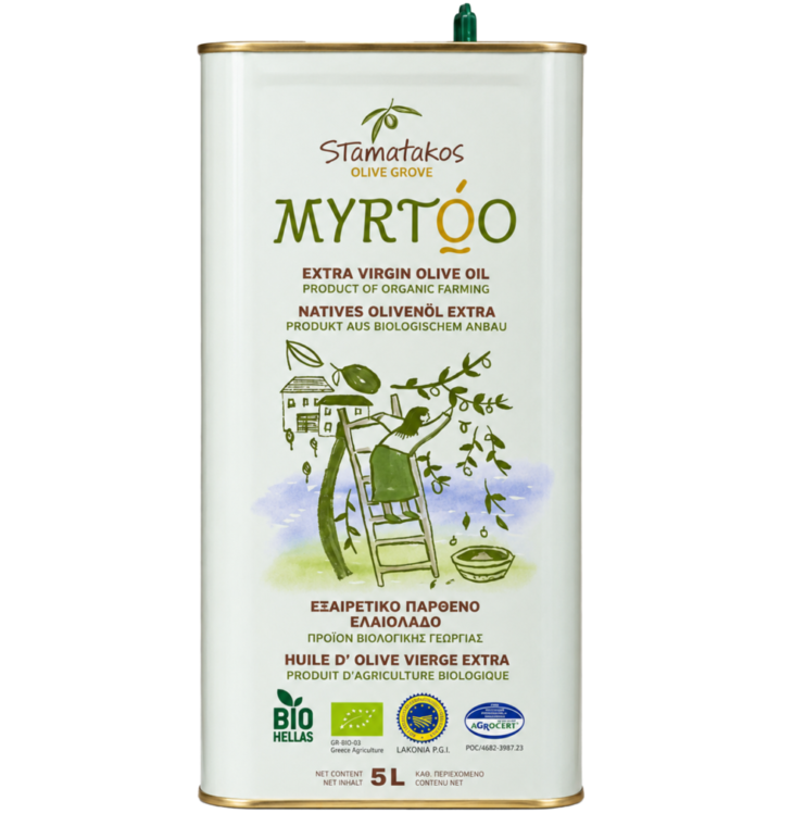 Ekologiškas alyvuogių aliejus „Myrtoo“ 5 l